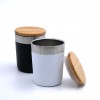 300ML VACUUM COFFEE TUMBLER WITH BAMBOO LID