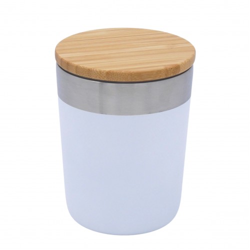 300ML VACUUM COFFEE TUMBLER WITH BAMBOO LID