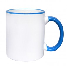 Border Ceramic Mug, Blue