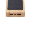 10000mAh Eco Friendly Bamboo Solar Power Wireless Charging Powerbank