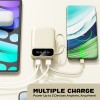 10000mAh POWERBANK with 4 x DETACHABLE CABLE + 2 x USB PORT 2.1A Fast Charge - 2 x LED Torch Light Vibrant & Compact Size