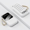 10000mAh 4 X Detachable Cable + 1 X USB Port 2.1A Fast Charge Powerbank with LED Torch Light