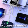 10000mAh 4 X Detachable Cable + 1 X USB Port 2.1A Fast Charge Powerbank with LED Torch Light