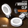 Selfie Rear Mirror Clip with Led Light With Selfie Controller