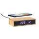 Bamboo Wireless Charger Alarm Clock