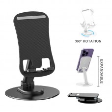 Foldable - Adjustable Height & Multi Angle View 360° Rotatable Mobile & Tablet Stand