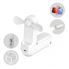 Multifunction Foldable Mini Fan with Torch - Phone Stand and Mirror