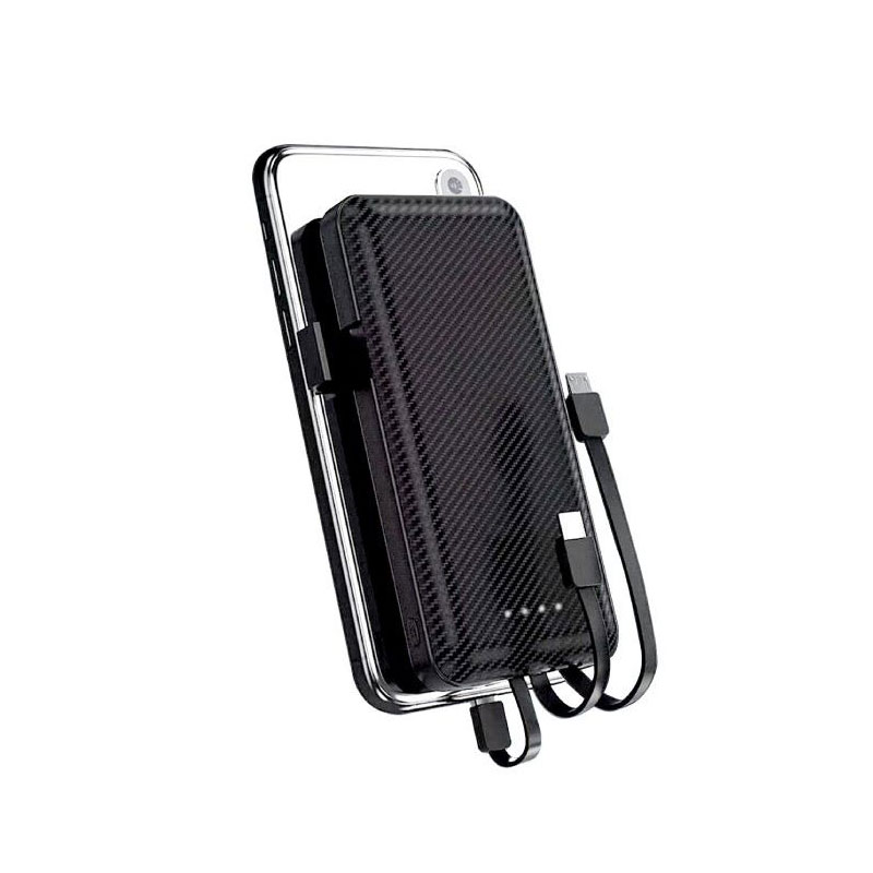 POWERBANK WITH 3 BUILT IN CABLE - 10000mAh