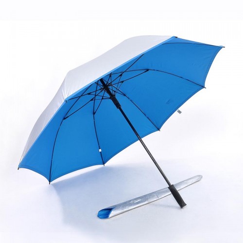 Popular Auto Open, UV Coated, Windproof Golf Umbrella (Light Blue)-HKGG282SPW-NB