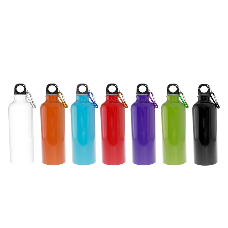 Aluminium Bottle With Carabiner (solid Colours)