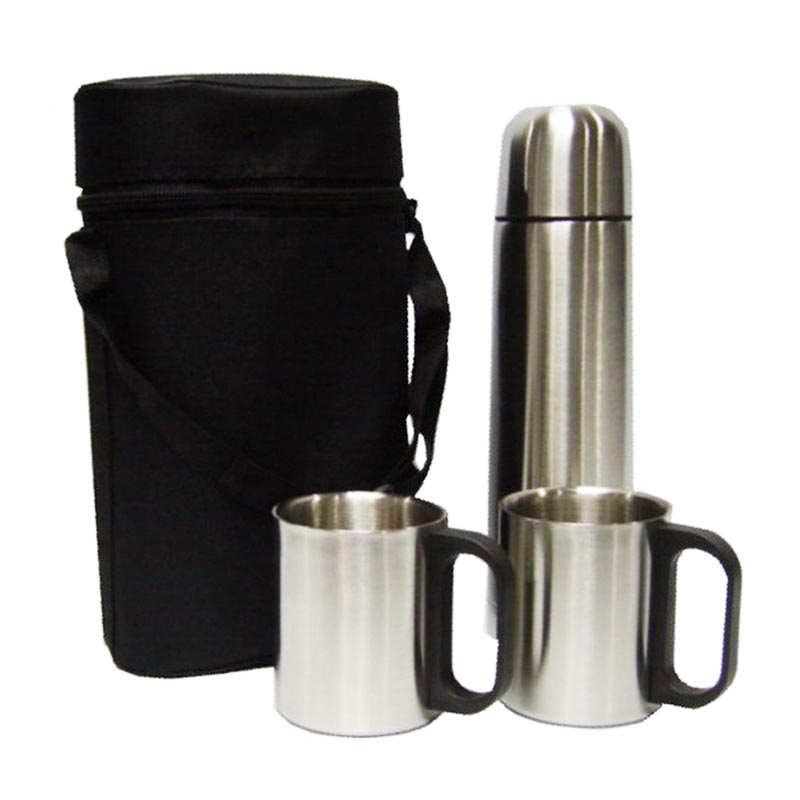 Stainless Steel Vacuum Flask with 2 