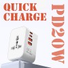 2 USB Port (QC3.0) + 2 Type-C Port (PD20W) Quick Charge Travel Adaptor